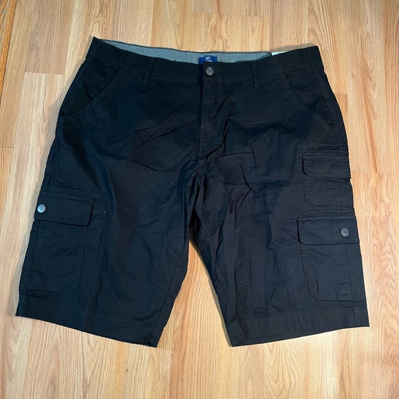 George men’s black dress pant cargo shorts size 46 new with tags - Picture 1 of 7